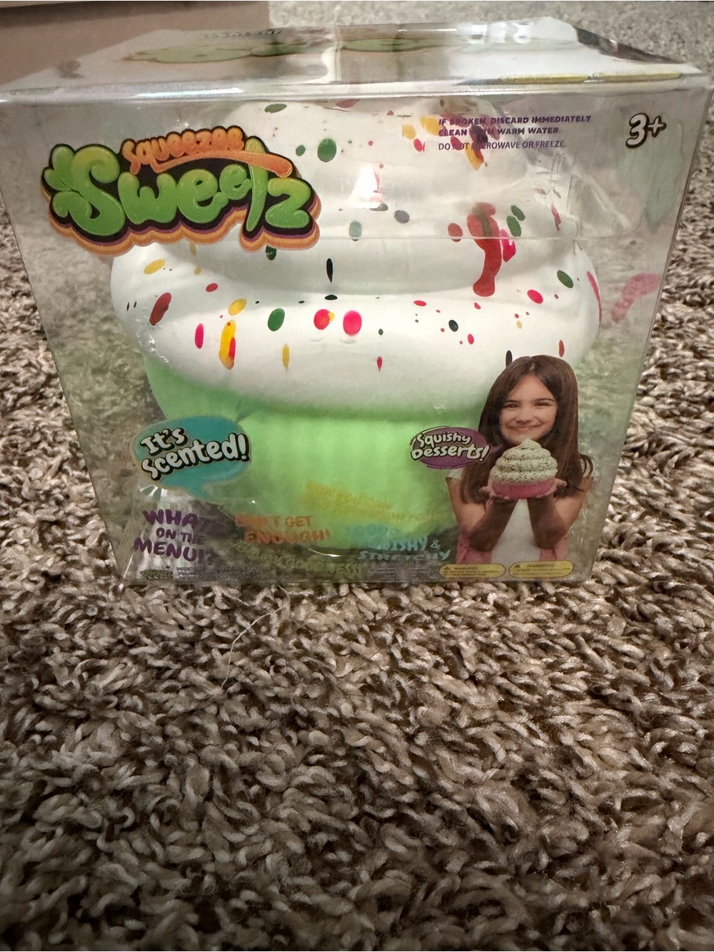 Green Cupcake Squishy Toy - Scented
